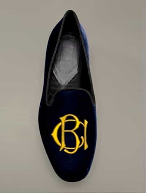 вышитые бархатные тапочки